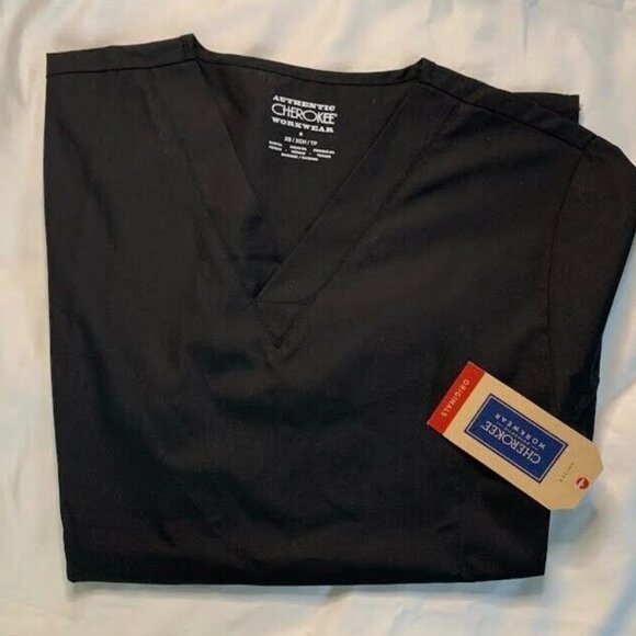 Cherokee Uniset Scrub Top: Black - Picture 2 of 2
